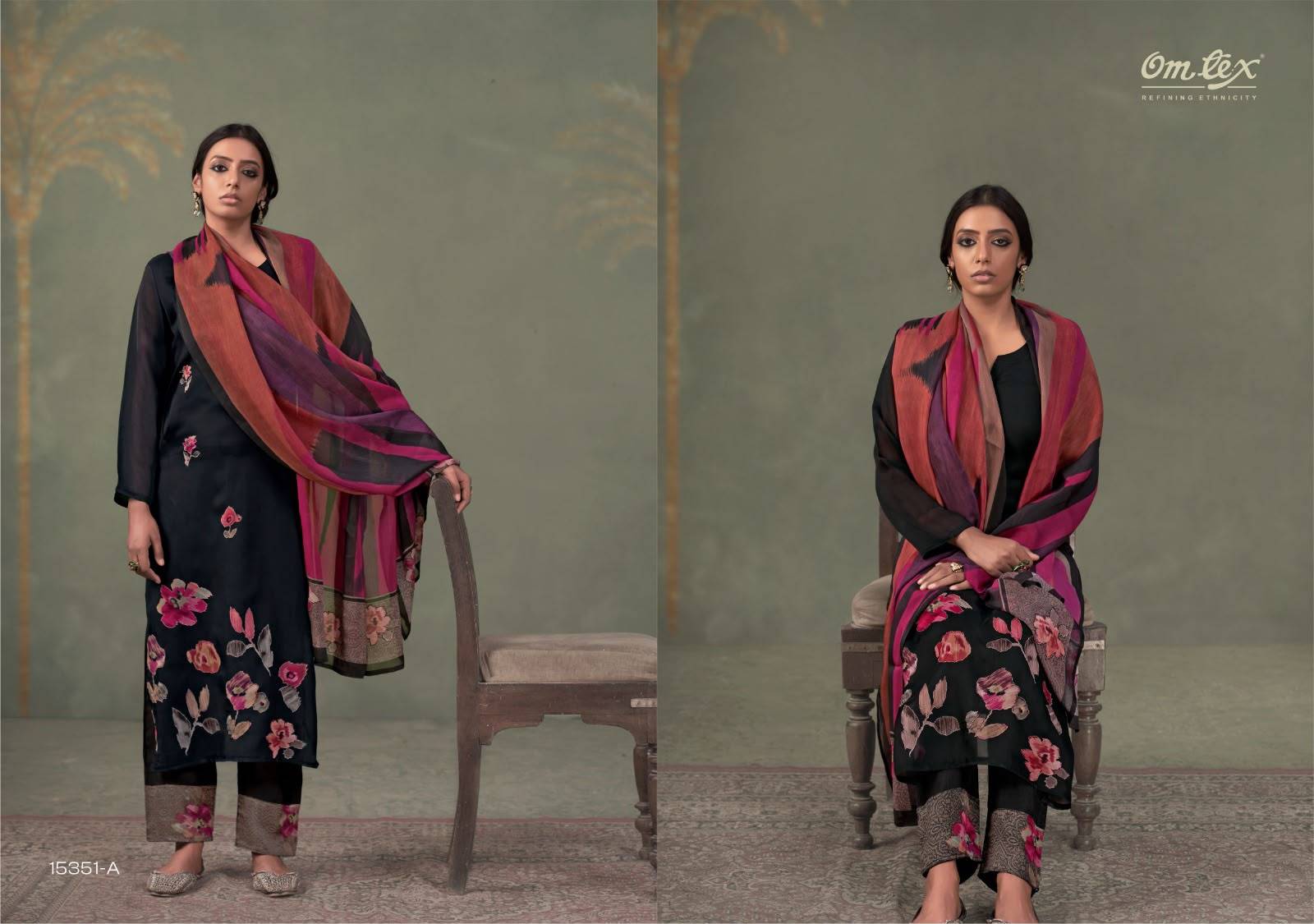 FERISHA By OMTEX 15351 Series Stylish Beautiful Colourful ORGANZA Dresses At Wholesale Price